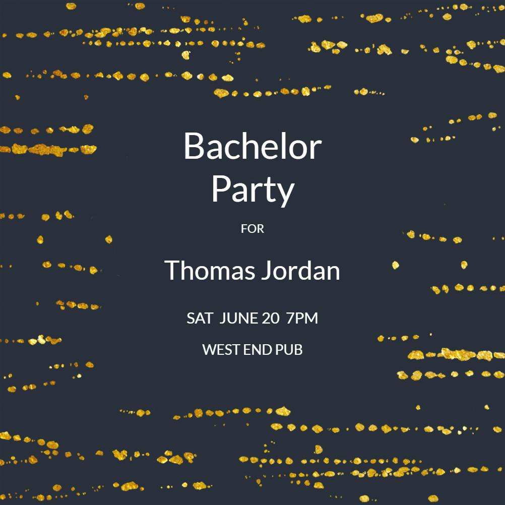 Waterspot streaks - bachelor party invitation